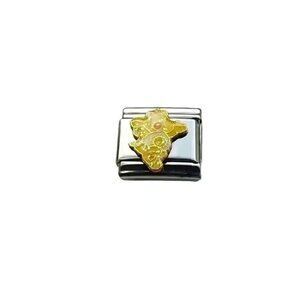 Funshine Bear Care Bear enamel 9mm stainless steel Italian charm bracelet link